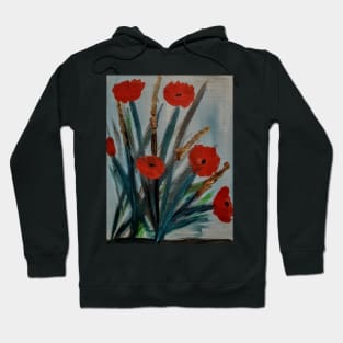 wild abstract mixed wild flowers Hoodie